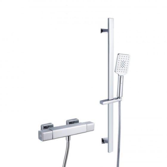 Image of RAK Cool Touch Thermostatic Bar Shower Valve with Slider Rail Kit