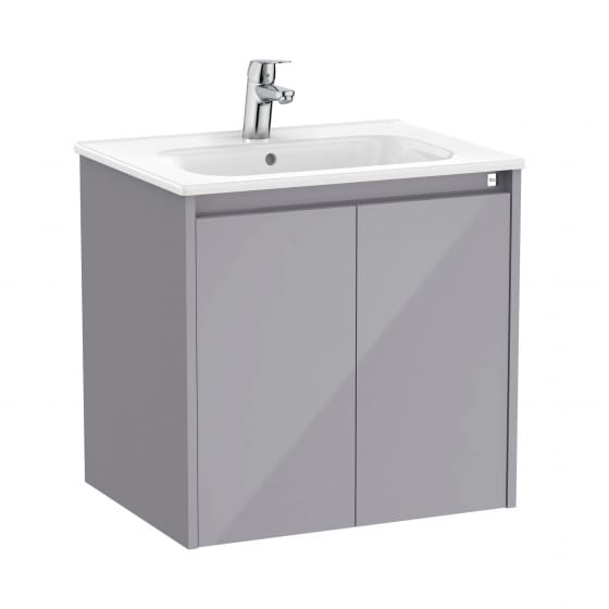 Image of Roca Tenet: Unik Wall-hung Vanity Unit with Two Doors and Basin (600 mm)