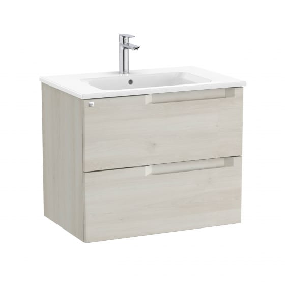 Image of Roca Aleyda: Unik Wall-hung Vanity Unit with Two Drawers and Basin (700mm)