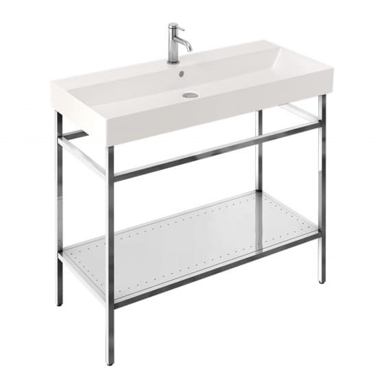 Image of Britton Shoreditch: Floor Standing Frame with Basin (1000mm)