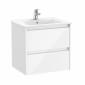 Image of Roca Tenet: Unik Wall-hung Vanity Unit with Two Drawers and Basin (600mm)