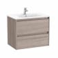 Image of Roca Tenet: Unik Wall-hung Vanity Unit with Two Drawers and Basin (700mm)