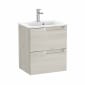 Image of Roca Aleyda: Unik Compact Wall-hung Vanity Unit with Two Drawers and Basin (500mm)