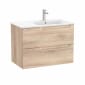 Image of Roca Aleyda: Unik Wall-hung Vanity Unit with Two Drawers and RH Basin (800mm)