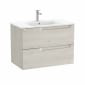 Image of Roca Aleyda: Unik Wall-hung Vanity Unit with Two Drawers and Centred Basin (800mm)