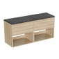 Image of Britton Hackney: Wall-hung Vanity Unit with Marquina Worktop (1200mm)