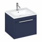 Image of Britton: Shoreditch Wall-hung Vanity Unit with Single Drawer and Note Square Basin (550mm)